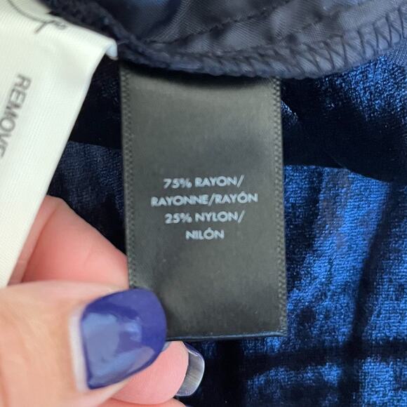 Whimsigoth Dark Velvet Fairy Wide Leg Women Pants Size 8 Navy Grunge Y2K 90s - Picture 6 of 7